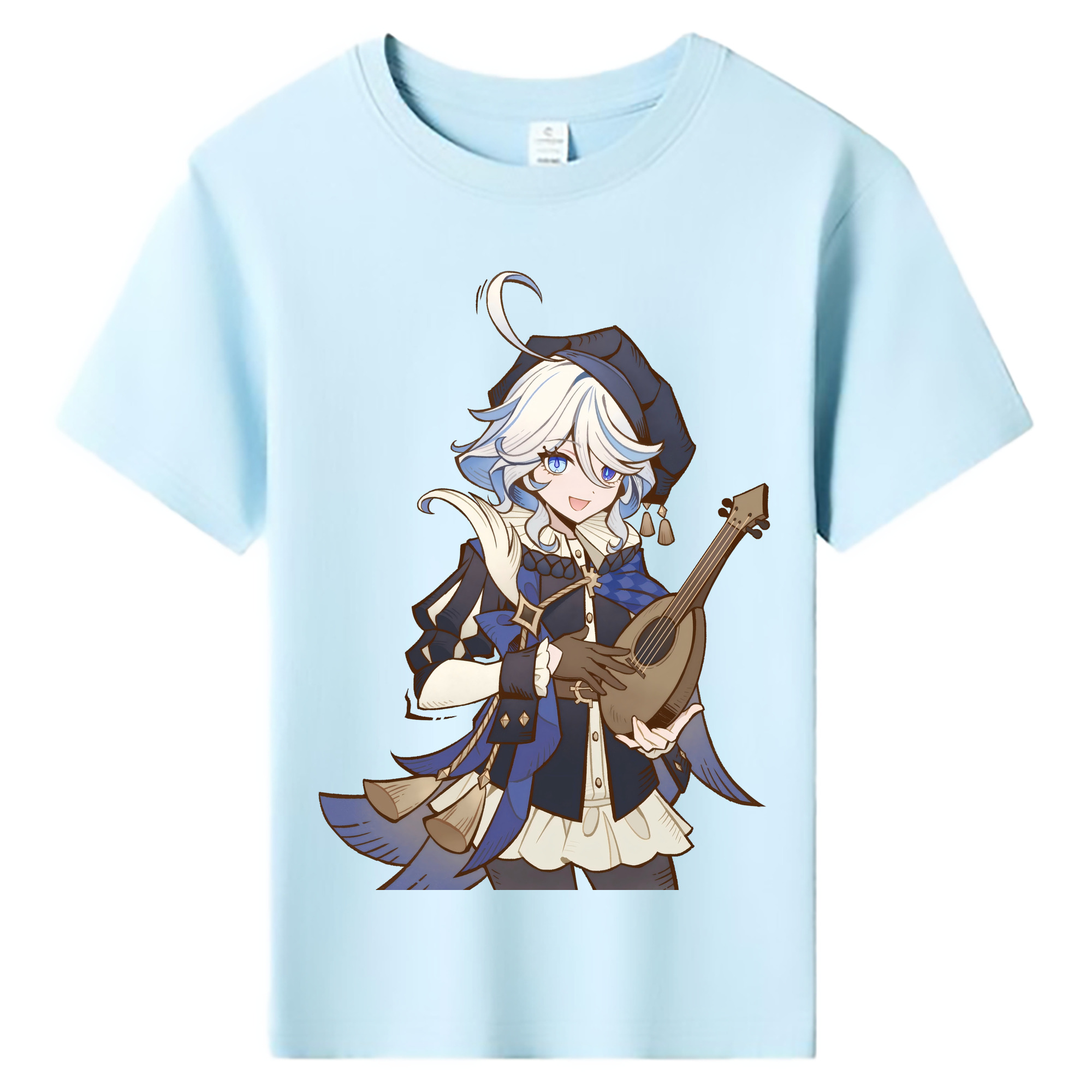 げんし神 フリーナ genshin Furina 綿100％キッズTシャツ（フロントプリント）